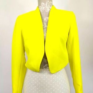 TopShop Yellow Crop Blazer